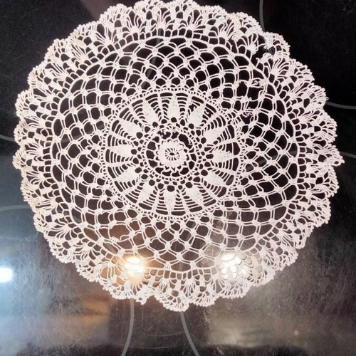 Vintage Handmade Crochet Doilies Set of 4 White like new