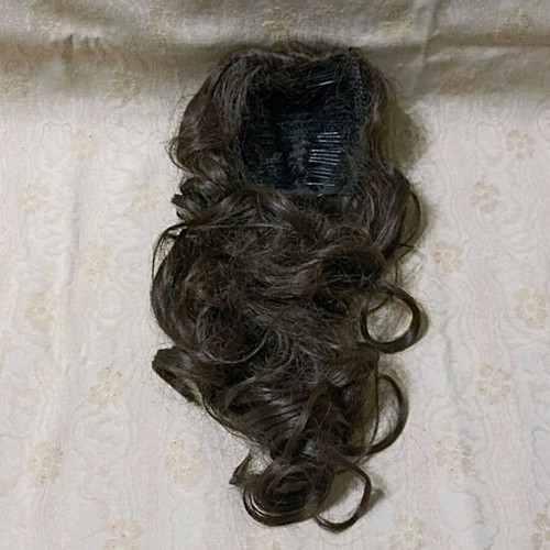 Hair Postiche with Internal Combs for Long Bun, Like New, 40 cm