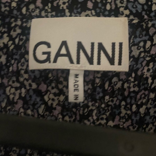 GANNI shirt semi-sheer floral size 36 like new, blue