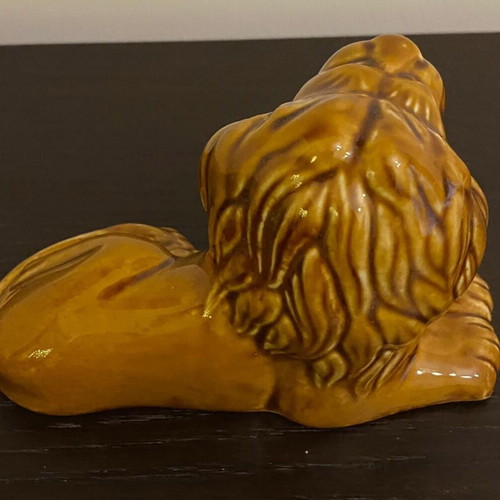 Lion Ashtray vintage brown ceramic, like new