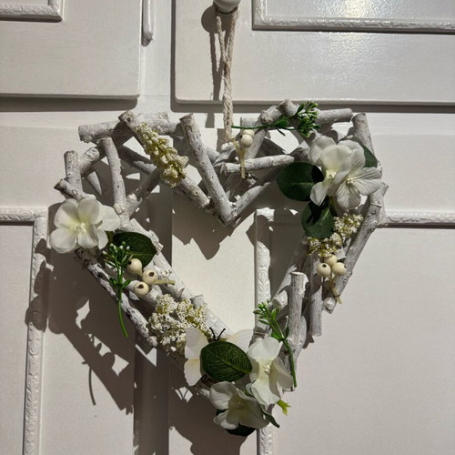 Boho decorative hearts like new, wooden