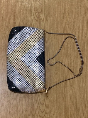 Metallic shoulder bag black, gold and silver like new