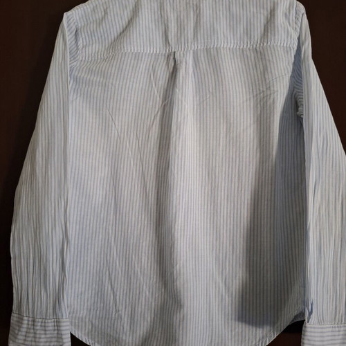 Mango women's shirt used, size M, long sleeve, white and blue