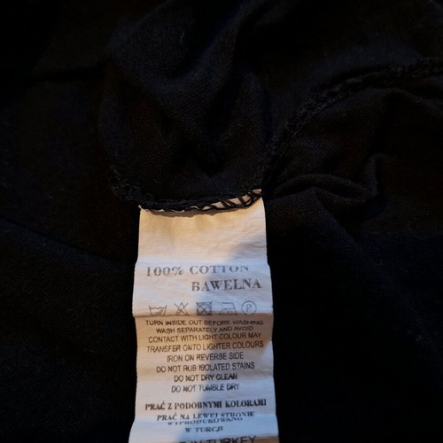 Frekans women's cotton t-shirt like new, size L, black