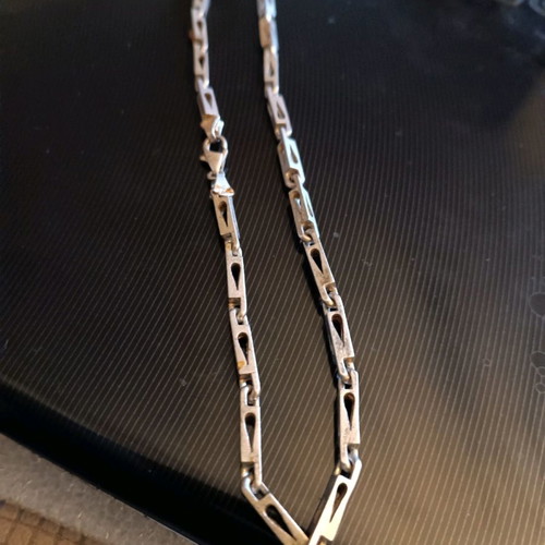 Silver thick chain 925 used, weight 48.5 g, length 50 cm