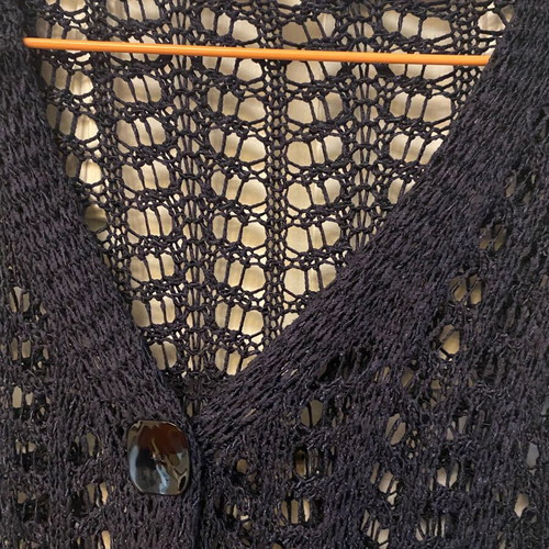 Navy Blue Perforated Cardigan like new, size M