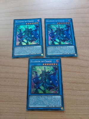 Illusion of Chaos 3 secret rare cards like new