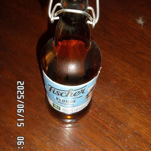 Fischer Blonde beer bottle used, 650 ml, collectible