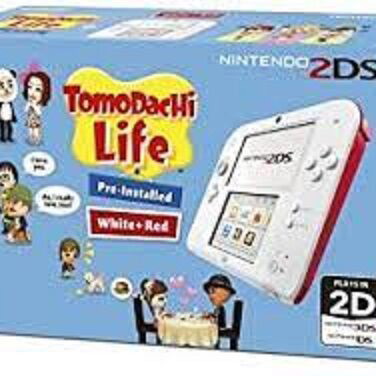 Nintendo 2DS TomoDachi Life Special Edition console red used, boxed