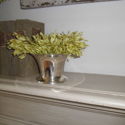 Silver-plated cachepot used, height 10cm, diameter 15cm