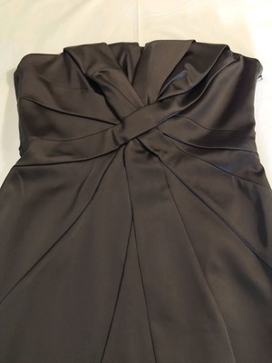 Karen Millen dress black satin, new, formal strapless