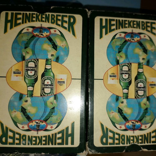 Heineken playing cards like new, rare collectible from the 1960s