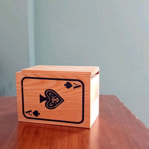Wooden storage box handmade with removable lid new