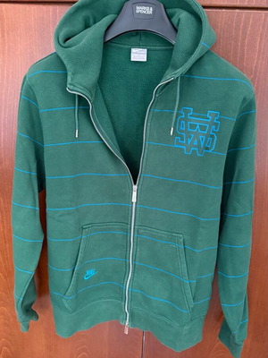 Nike hoodie jacket used, green and blue, size XL