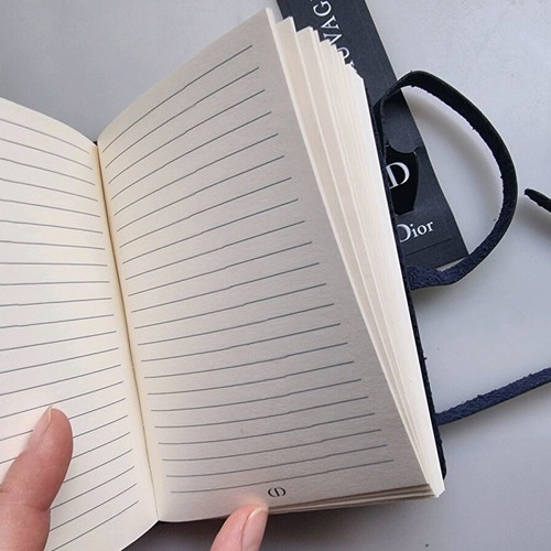 Dior notebook blue new with soft cover and guitar pick