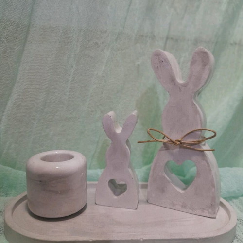 Plaster decorative items and handmade candle holder new