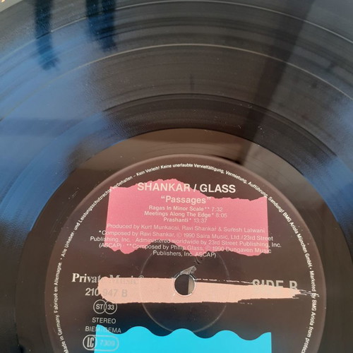 Passages LP used by Ravi Shankar and Philip Glass