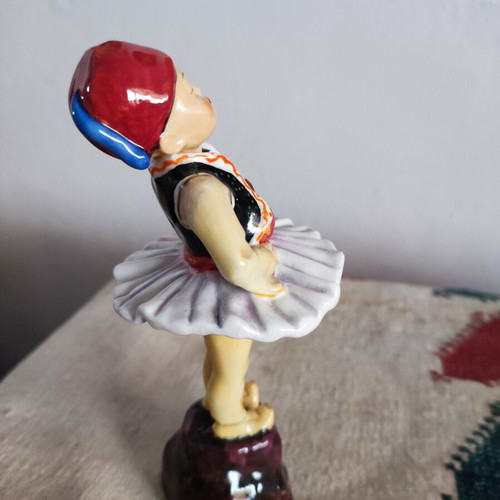 Tsolias Royal Worcester porcelain figure used, 14cm Greek boy