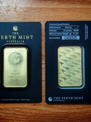 Μπάρα χρυσού Perth Mint από Αυστραλία καινούργια