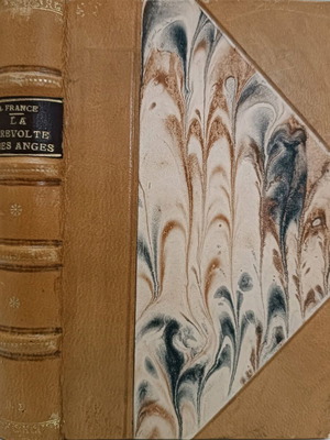 Leather-bound volume La révolte des anges used, French 1914 edition