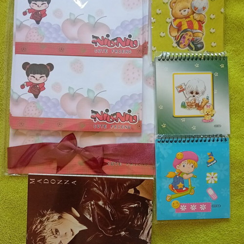 Vintage stationery and school supplies set 90s-00s with NiuNiu, KIKY, Madonna