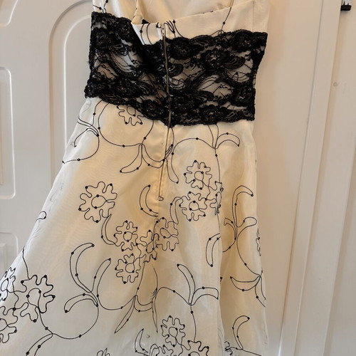 Evening dress, size small, black and white