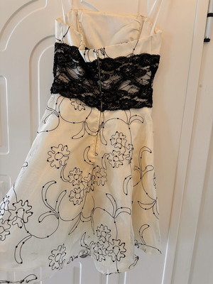Evening dress, size small, black and white