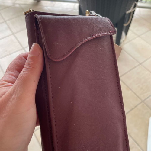 Wallet bag phone case new, with red strap