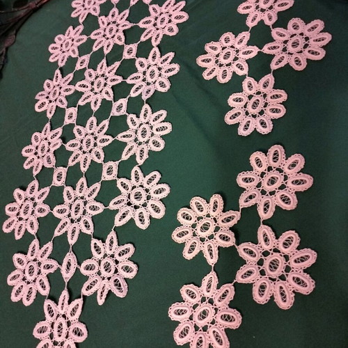 Handmade table linens set new, 1980s vintage, white lacework