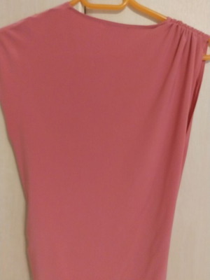 Zara pink blouse crossover with draping on one shoulder like new