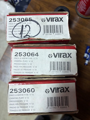 Virax 253060, 253064 και 253065 δαγκάνες χαλκού, σετ 3