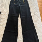Flared jeans black with gold detail like new, size M 38 10