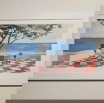  Υπογεγραμμένη μεταξοτυπία Κώστα Παπανικολάου με τίτλο 'Βεραντα με θέα'