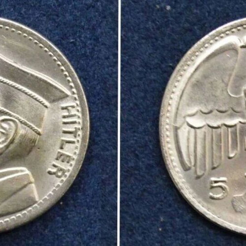 Silver medal 1935 honoring Adolf Hitler like new, 36.1mm diameter