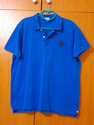 Ανδρική μακρυμάνικη μπλούζα polo U.S. Polo Assn. μεταχειρισμένη, μπλε, μέγεθος XL