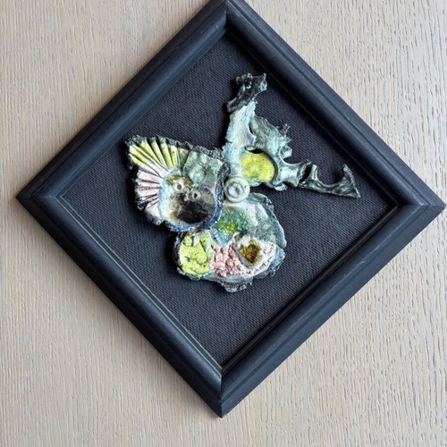 Ceramic art panel like new with abstract composition