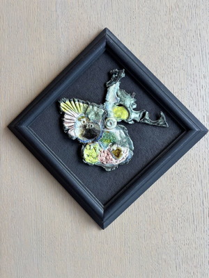 Ceramic art panel like new with abstract composition