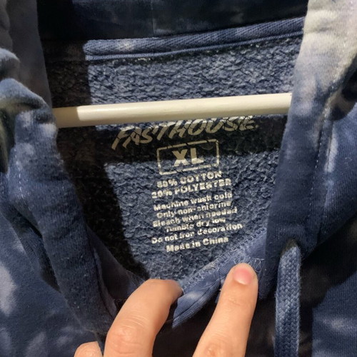 Fast House sweatshirt like new, blue, with hood