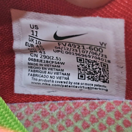 Kobe 6 Reverse Grinch Nike athletic shoes new, size 45, red