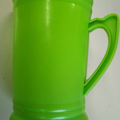 Small Monoplast Pitcher used, vintage, made in Greece, 15.2cm