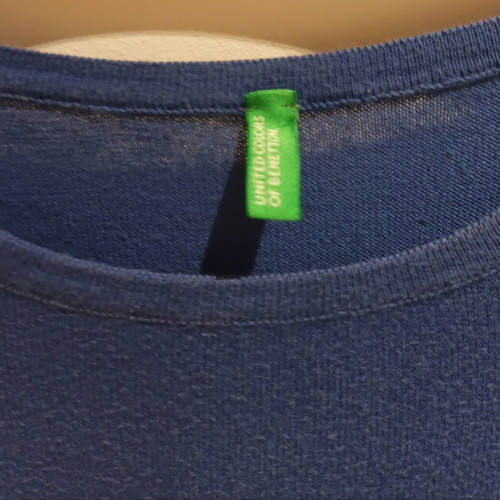United Colors of Benetton men's sweater used, blue, size Large