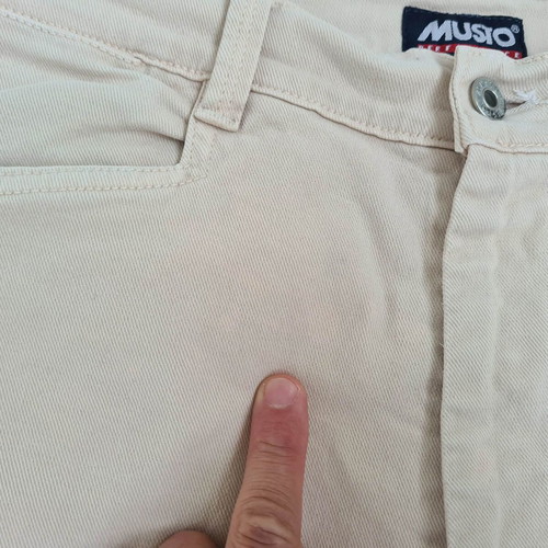 Musto men's pants used, size S/M W31 L31 beige cotton stretch