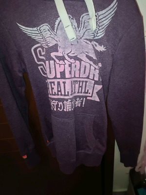 Superdry women's medium sweatshirt used with logo and hood