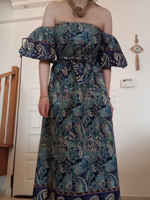 Long Strapless Summer Dress Made in Italy like new, multicolor