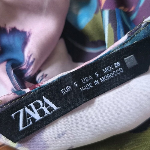 Zara floral satin jumpsuit size S like new