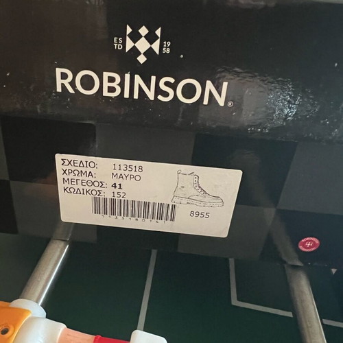 Robinson boots size 41 genuine leather like new, black