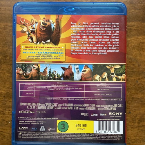 Open Season 3 Blu-Ray like new without subtitles