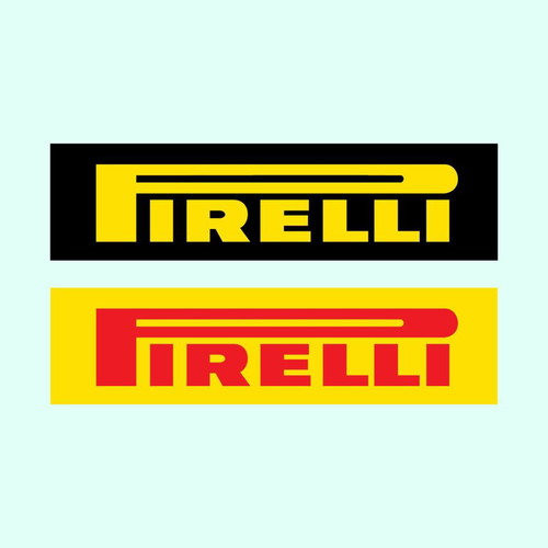 Pirelli logo stickers set of 2