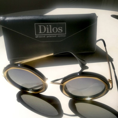 Dilos sunglasses used with polarized lenses, black frame