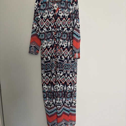 Ethnic Axel Caftan Dress like new with geometric patterns